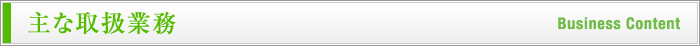 主な取扱業務 Business Content